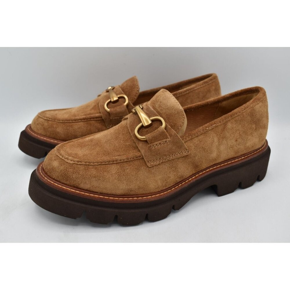 Sofft‎ Womens Size 7 Satara Havana Brown Leather Slip On Loafers Shoes